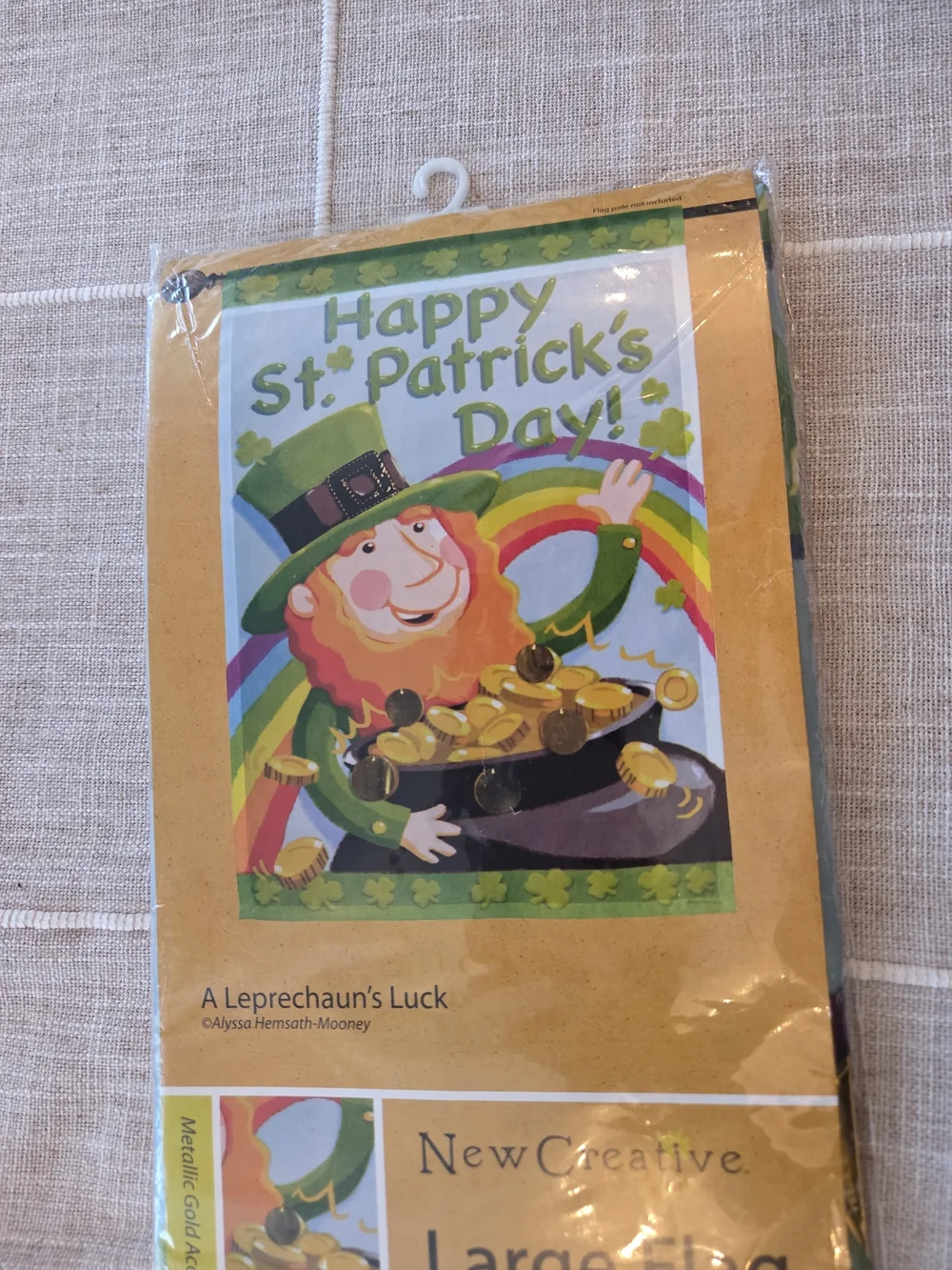 NWT New Creative Happy St. Patrick's Day Large House Flag 28